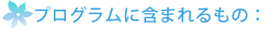 プログラムに含まれるもの